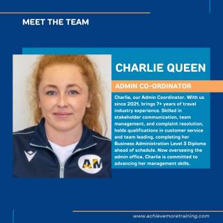 Say hello to Charlie Queen 👋 - Charlie is our Senior Adminstrator here at Achieve More Training. She brings alot of experience within business administration and stakeholder communication to the team. Charlie is an integral part of AMT! Click here- https://achievemoretraining.com/amt-story/amt-team/item/charlie-queen