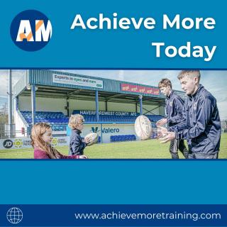 Are you 16 - 19? Earn while you learn with Achieve More Training on our Jobs Growth Wales+ Level 1 in Assistant Sports Coaching.⚽ We're based at Haverfordwest County AFC's Ogi Bridge Meadow Stadium. For more details about the course, click here: https://achievemoretraining.com/apprenticeships/pre-apprentice-course