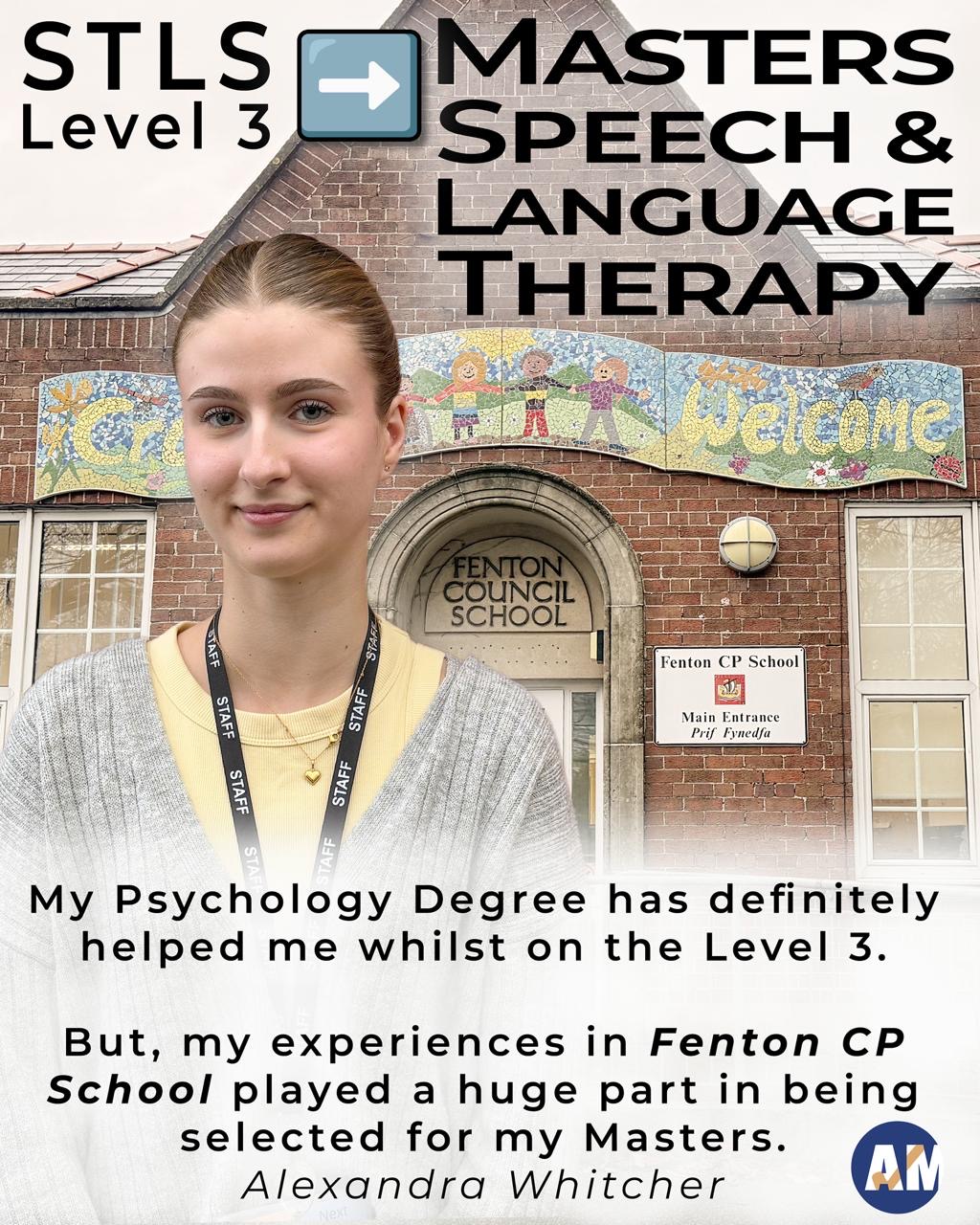 Good news story - Alexandra Whitcher progresses onto Masters course